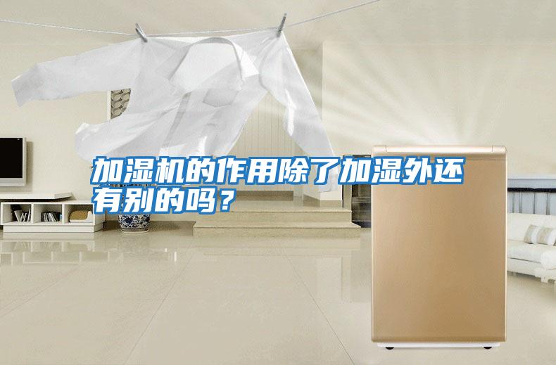 加濕機的作用除了加濕外還有別的嗎？