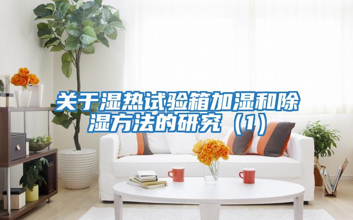 關(guān)于濕熱試驗箱加濕和除濕方法的研究（1）