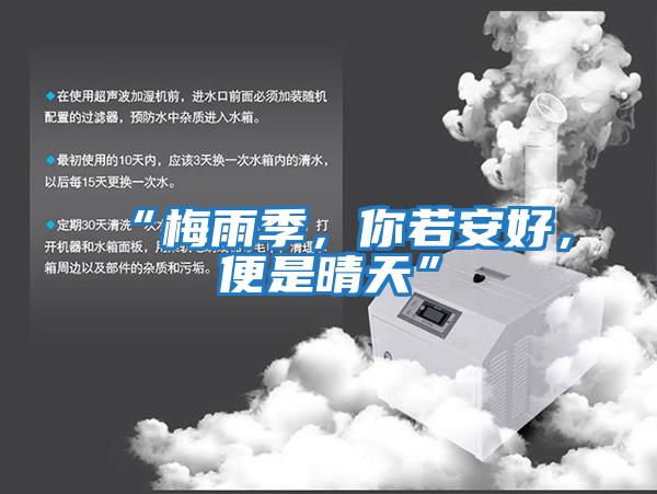 “梅雨季，你若安好，便是晴天”