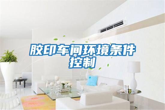 膠印車(chē)間環(huán)境條件控制