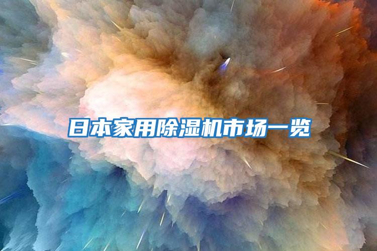 日本家用除濕機市場(chǎng)一覽