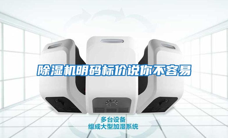 除濕機明碼標價(jià)說(shuō)你不容易