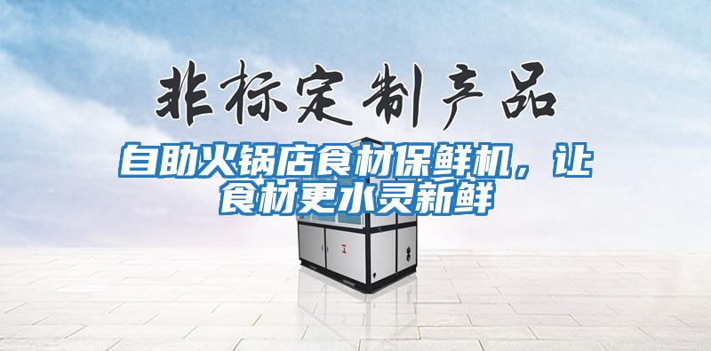 自助火鍋店食材保鮮機，讓食材更水靈新鮮