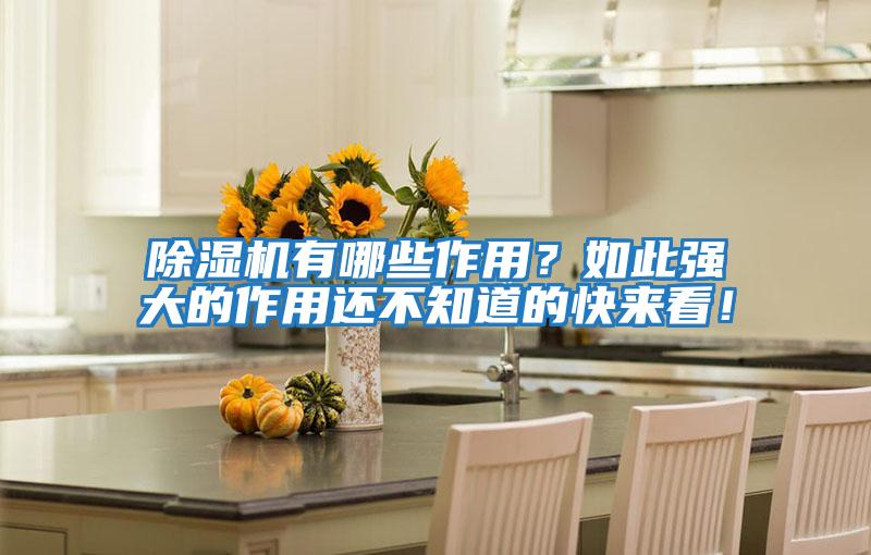 除濕機有哪些作用？如此強大的作用還不知道的快來(lái)看！