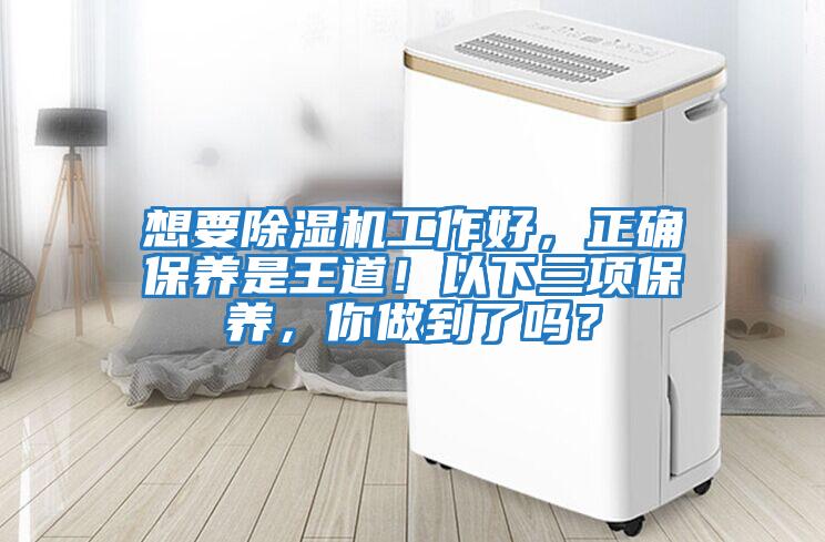 想要除濕機工作好，正確保養是王道！以下三項保養，你做到了嗎？