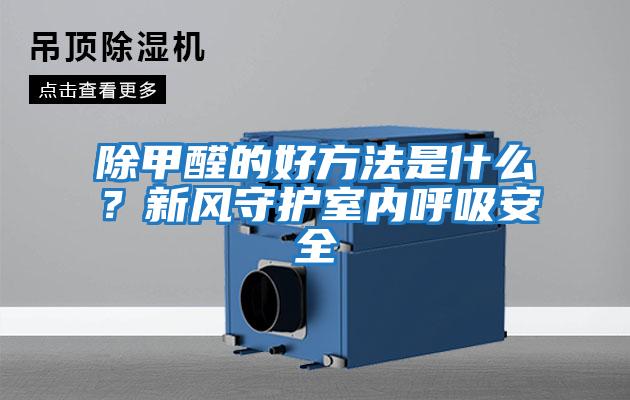 除甲醛的好方法是什么？新風(fēng)守護室內呼吸安全