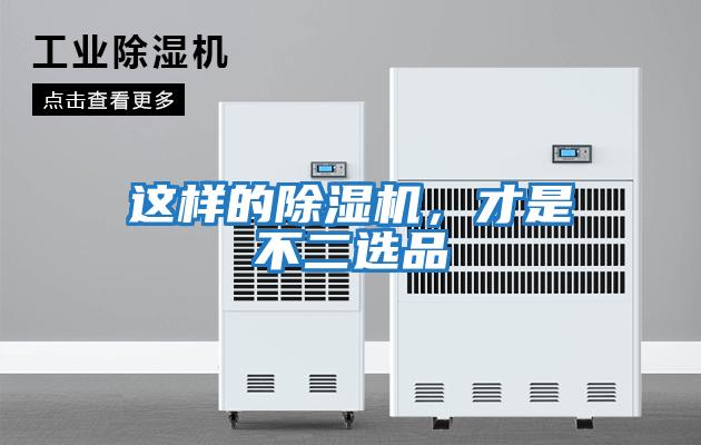 這樣的除濕機，才是不二選品