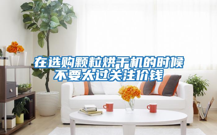 在選購顆粒烘干機的時(shí)候不要太過(guò)關(guān)注價(jià)錢(qián)