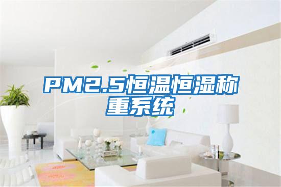 PM2.5恒溫恒濕稱(chēng)重系統