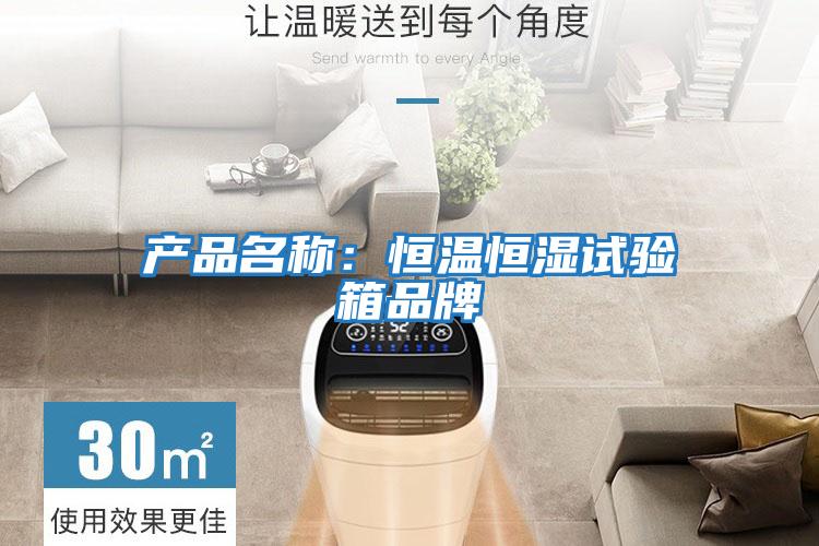 產(chǎn)品名稱(chēng):恒溫恒濕試驗箱品牌