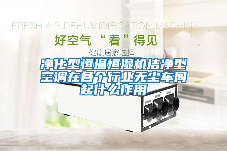 凈化型恒溫恒濕機潔凈型空調在各個(gè)行業(yè)無(wú)塵車(chē)間起什么作用