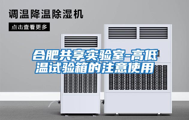 合肥共享實(shí)驗室-高低溫試驗箱的注意使用