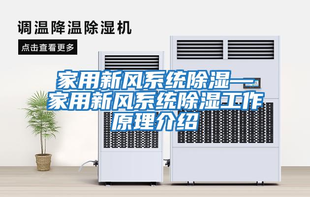 家用新風(fēng)系統除濕—家用新風(fēng)系統除濕工作原理介紹