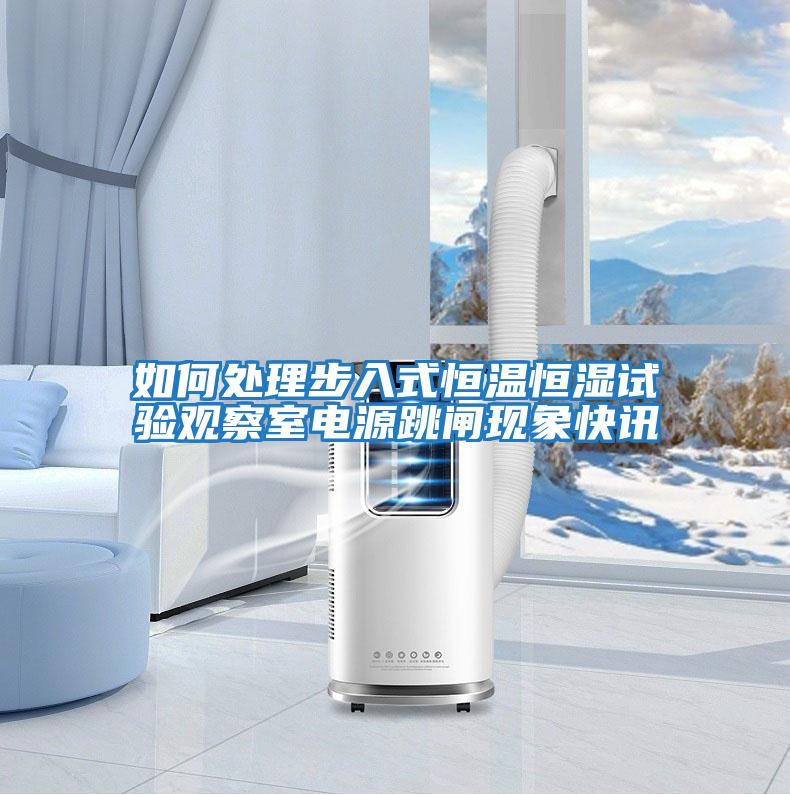 如何處理步入式恒溫恒濕試驗觀(guān)察室電源跳閘現象快訊
