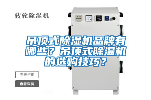 吊頂式除濕機品牌有哪些？吊頂式除濕機的選購技巧？