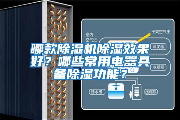 哪款除濕機除濕效果好？哪些常用電器具備除濕功能？