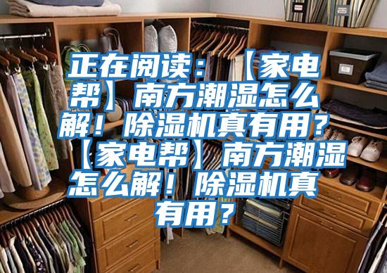 正在閱讀：【家電幫】南方潮濕怎么解！除濕機真有用？【家電幫】南方潮濕怎么解！除濕機真有用？