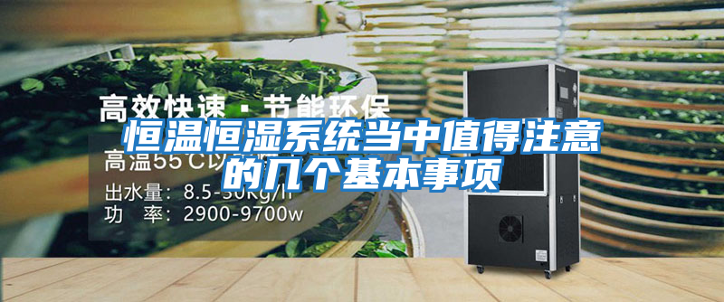 恒溫恒濕系統當中值得注意的幾個(gè)基本事項
