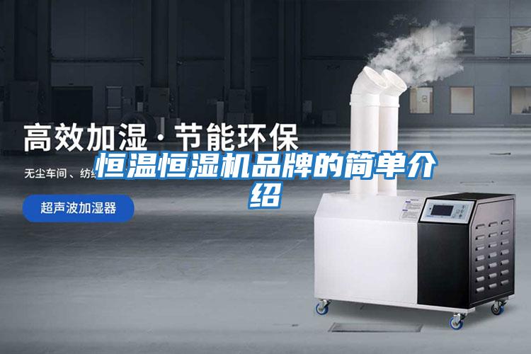 恒溫恒濕機品牌的簡(jiǎn)單介紹
