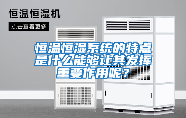 恒溫恒濕系統的特點(diǎn)是什么能夠讓其發(fā)揮重要作用呢？