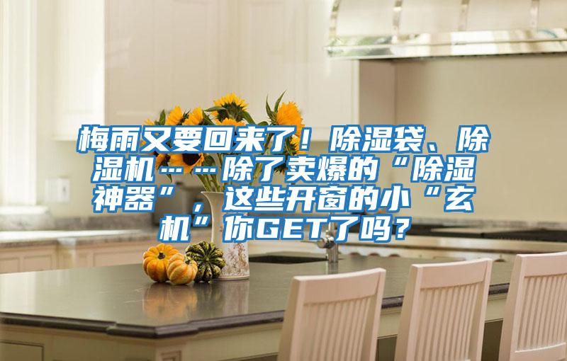 梅雨又要回來(lái)了！除濕袋、除濕機……除了賣(mài)爆的“除濕神器”，這些開(kāi)窗的小“玄機”你GET了嗎？