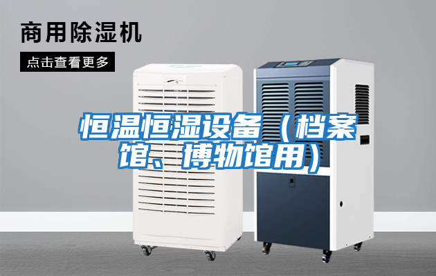 恒溫恒濕設備（檔案館、博物館用）