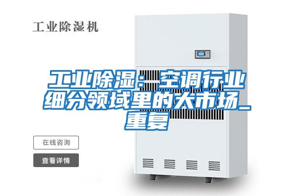 工業(yè)除濕:空調行業(yè)細分領(lǐng)域里的大市場(chǎng)_重復