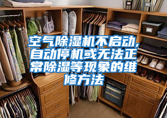 空氣除濕機不啟動(dòng),自動(dòng)停機或無(wú)法正常除濕等現象的維修方法