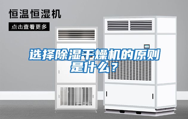 選擇除濕干燥機的原則是什么？