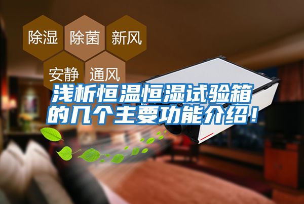 淺析恒溫恒濕試驗箱的幾個(gè)主要功能介紹！