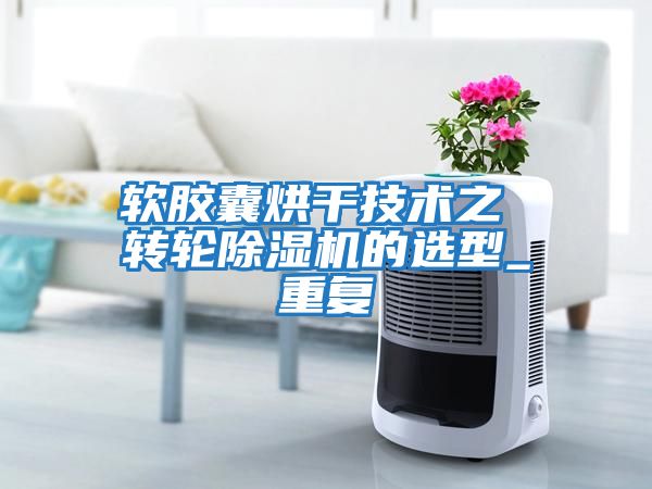 軟膠囊烘干技術(shù)之 轉輪除濕機的選型_重復