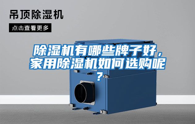 除濕機有哪些牌子好，家用除濕機如何選購呢？